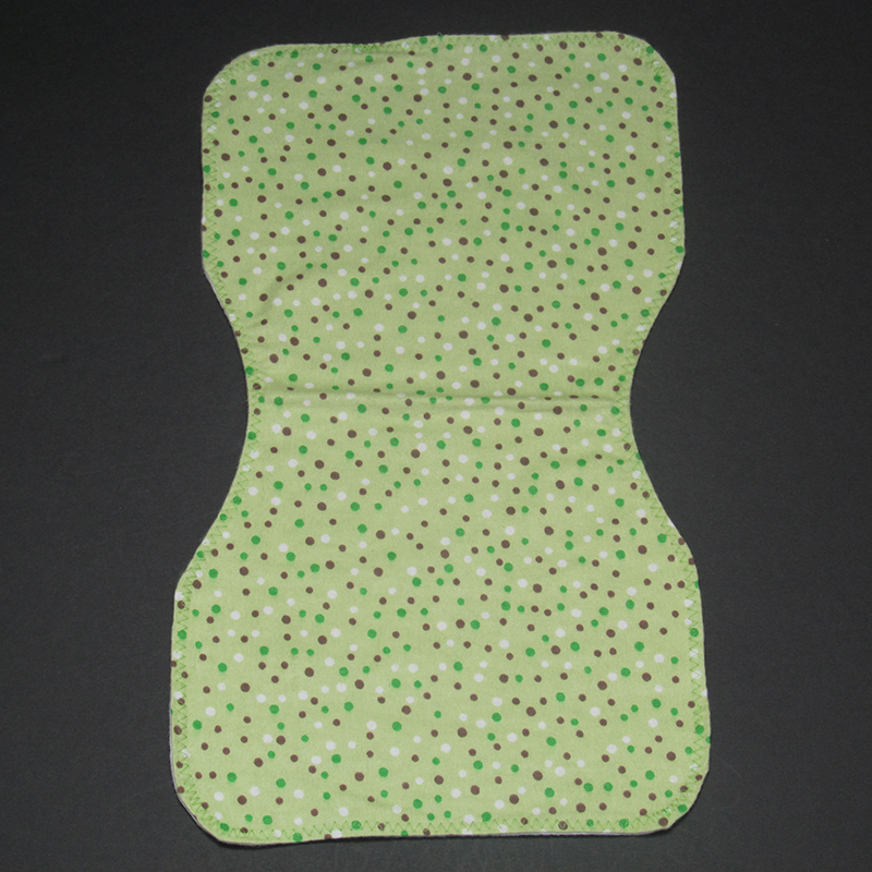 Green and Brown Polka Dots Burp Cloth