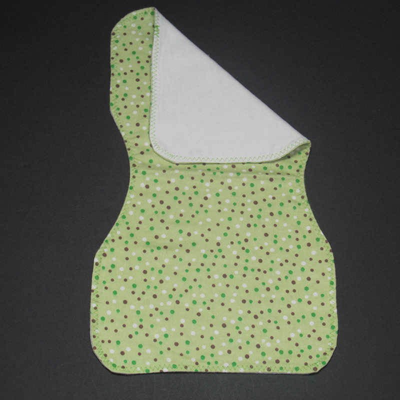 Green and Brown Polka Dots Burp Cloth
