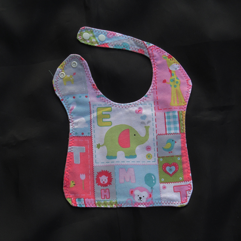 Alphabet Jungle Flannel Bib