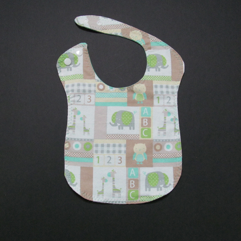 Animal Patchwork Flannel Bib
