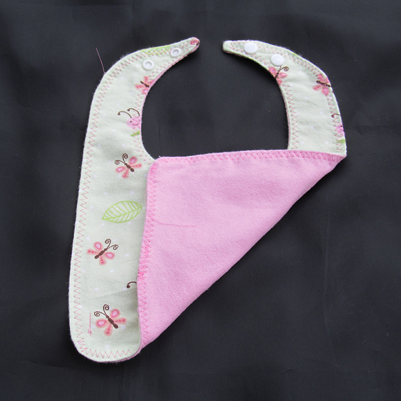Ladybug and Butterfly Flannel Bib