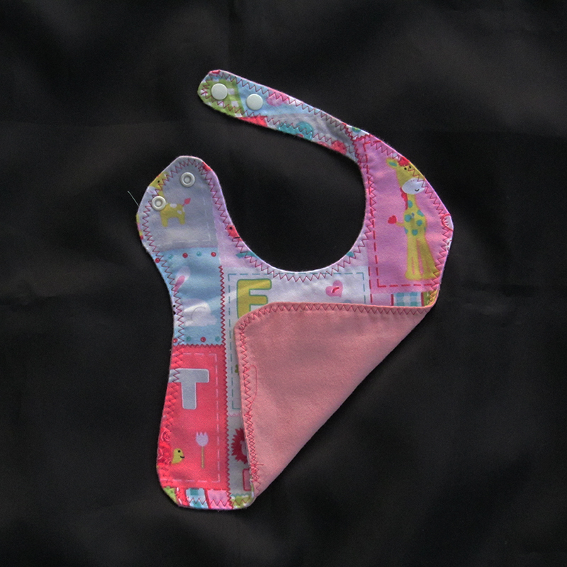 Alphabet Jungle Flannel Bib