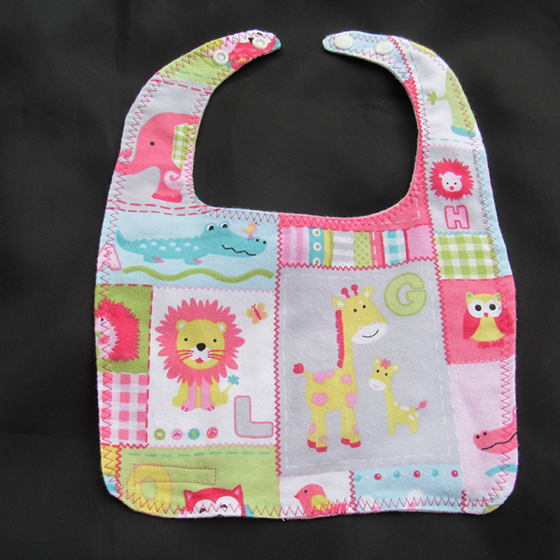 Alphabet Jungle Flannel Bib
