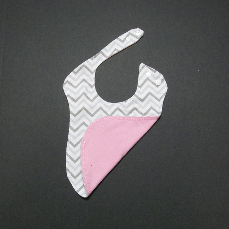 Grey Chevron Countoured Bib